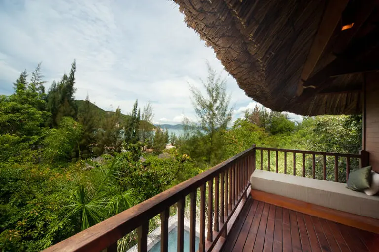 Hill rock pool villa balcony