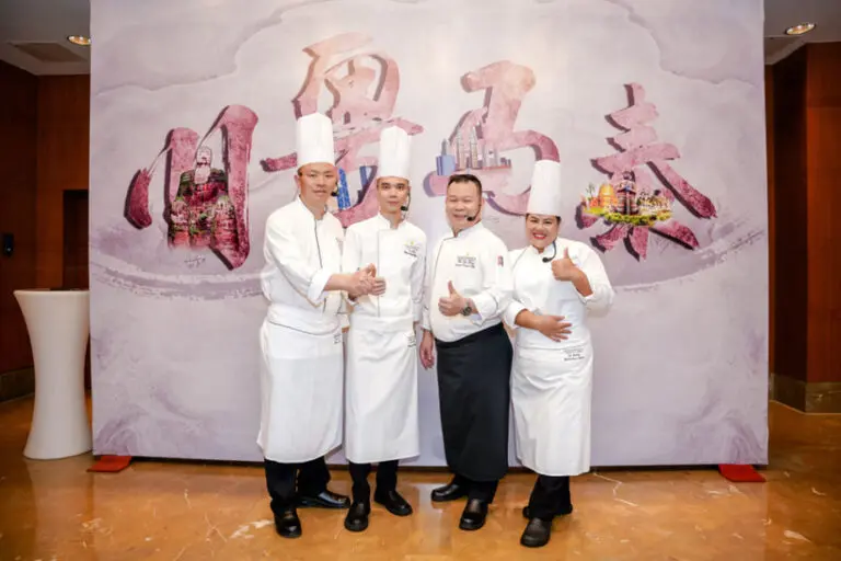 Chef Chew with colleagues at hotel promotions