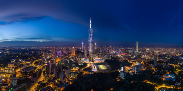 Rendering of Park Hyatt KL in Merdeka 118 Night Shot