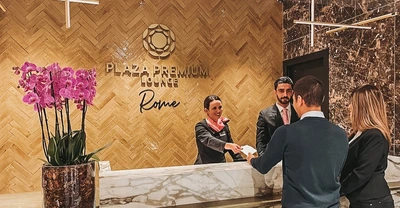 Plaza Premium Lounge Rome reception