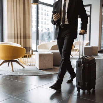 Man with suitcase