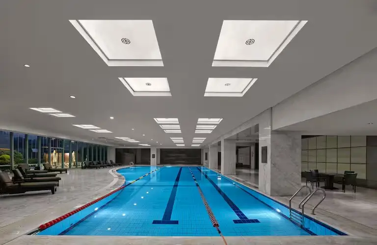 Indoor swimming pool heated